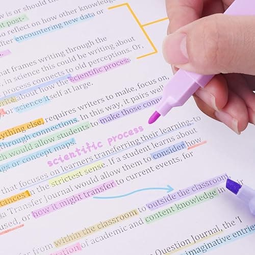 Dacono 12 Bible Highlighters, Aesthetic Highlighter, Pastel Highlighters Assorted Colors, Bible Highlighter and Pens No Bleed, Bi-ble Study Supplies, Aesthetic School Supplies thumbnail 4