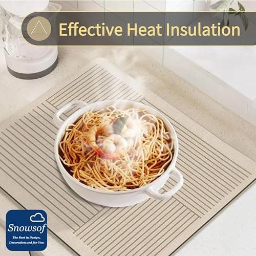 Snowsof Dish Drying Mat - Absorbent Countertop Mat for Coffee Maker, Dish Rack (12''16'') thumbnail 5