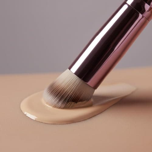LAMORA Concealer Makeup Brush Under Eye - Angled Flat Top Kabuki Nose Contour Brush - Ideal for Concealing Blending Setting Buffing with Powder Liquid Cream Cosmetic - Small Makeup Foundation Brush thumbnail 8