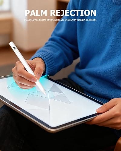 Apple Stylus Pen for iPad Pro/Air/Mini, Compatible with iPad 2018-2025, Fully Charged in 13 Mins, Palm Rejection, Magnetic, Sensitive thumbnail 6