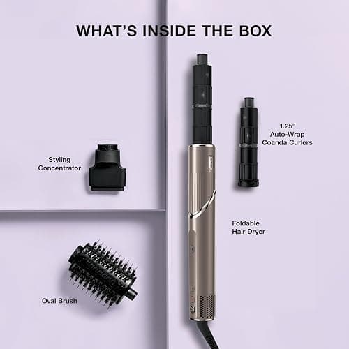 Shark FlexStyle Air Styling & Drying System, Powerful Hair Blow Dryer & Multi-Styler with Auto-Wrap Curlers, Oval Brush, Concentrator Attachment, Mocha, HD431BR thumbnail 5