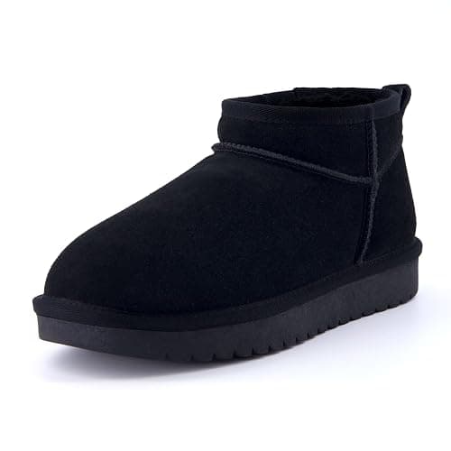 CUSHIONAIRE Hip-3 Genuine Suede Leather Ankle Boots for Women – Pull On Cozy Faux Fur Boots Womens Shoes with Comfortable Memory Foam thumbnail 9