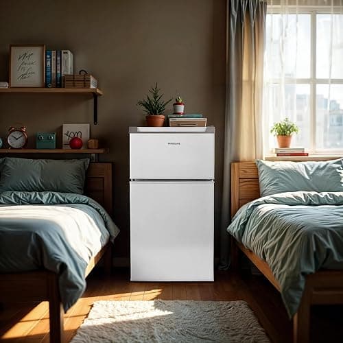 Frigidaire Compact Refrigerator with Top Freezer - 2 Door Fridge with 3.2 Cu Ft, Contemporary Series, White thumbnail 8