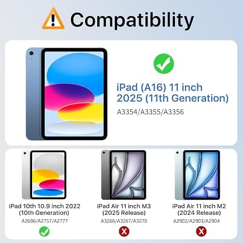 MoKo for iPad (A16) 11th Generation Case 11 Inch 2025, iPad 10th Generation Case 10.9 Inch 2022 with Pencil Holder, Slim Light Trifold Protective Cover with Hard PC Translucent Back Shell, Lilac thumbnail 2