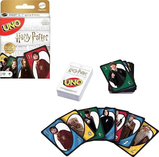 Mattel Games UNO Harry Potter Card Game for Kids, Adults & Parties, Collectible Deck Based on Popular Series for 2 to 10 Players thumbnail 6