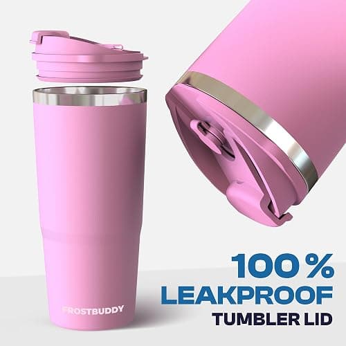 Frost Buddy Togo Buddy 30oz Stainless Steel Vacuum Insulated Tumbler To Go Coffee Cup – Iced Coffee Cups, Iced Coffee Sleeve, Travel Mug, Thermal Cup for Hot & Cold Drinks, Dunkin Cup -Check The Halls thumbnail 9