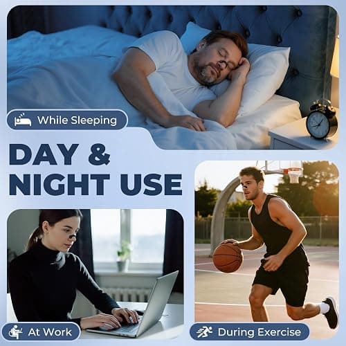 Nasal Strips for Snoring | Extra Strength Snoring Solution Nose Strips | Improve Breathing and Sleep Quality (30 Count, Black) thumbnail 7