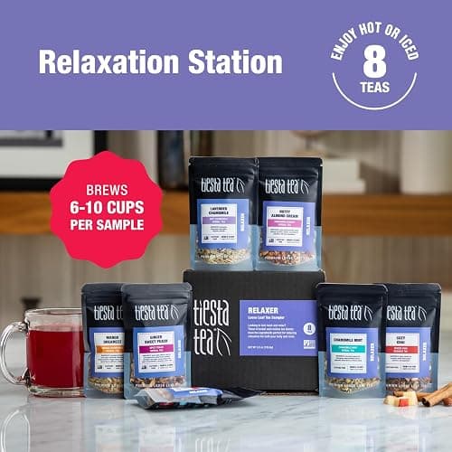 Tiesta Tea - 8 Herbal & Rooibos Sampler Dry Flight Set, Loose Leaf, No Caffeine, Makes Hot and Iced, Assorted Tea Sets with Herbal, Chai, Fruit Blends & More, 8 Resealable Sample Pouches thumbnail 2
