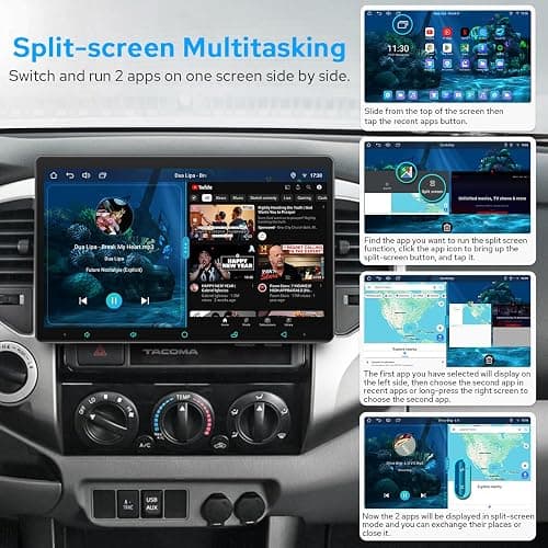 Joying Car Radio 11.6 Inch for Toyota Tacoma Stereo 2005-2015 Plug and Play Head Unit 1920 x 1080 with Wireless Carplay Android Auto 8GB+128GB Support SWC, Split Screen, 48-Band EQ(JY-TZ116N8) - 2005-2012 Without JBL thumbnail 3
