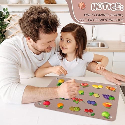 Yunsailing 4 Pieces Felt Board for Toddlers Classroom Flannel Board Stories for Preschool Homeschooling, Kids Felt Story Activity Wall Hanging Children Birthday Gifts, 11.8 x 15.75 Inch (Camel) thumbnail 2