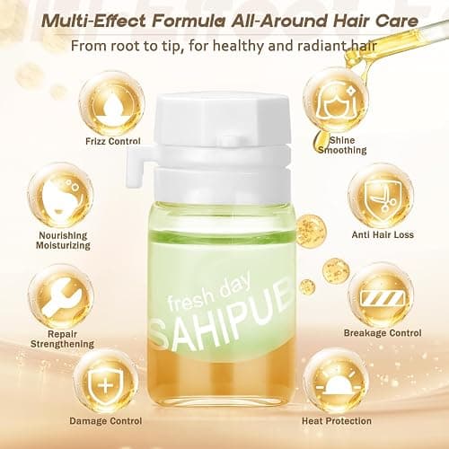 SAHIPUB Hair Oil Perfume - 40 Pcs Hair Perfume & Oil Serum Treatment Avocado Nourishing Shining for Women Man Frizz Dry Damaged Hair, Leave-in Serum Long Lasting Scent (Wild Rose) thumbnail 5