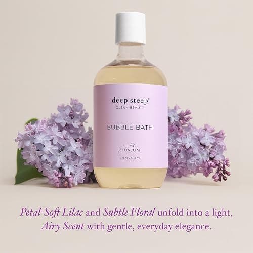 Deep Steep Bubble Bath, Lilac Blossom 17 oz – Hypoallergenic, Clinically Tested Soothing Soak with Shea Butter & Argan Oil – Sulfate-Free thumbnail 4