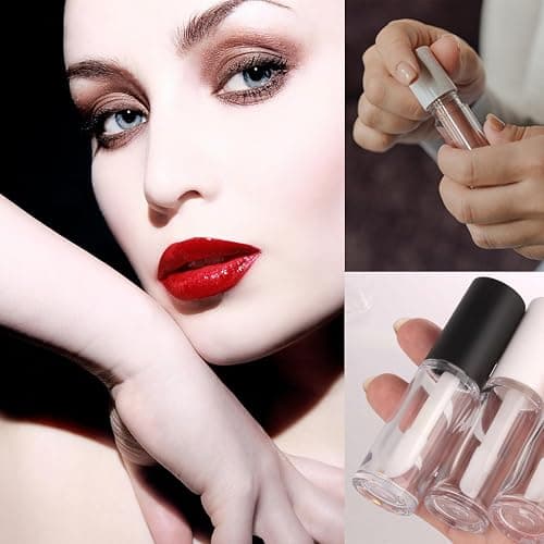 Qeuly 4 Piece Lip Gloss Tubes, 6ml Empty Lip Gloss Tubes with Wand, Clear Plastic Lip Gloss Containers for Skin Care Oil DIY Makeup Lipgloss Making Kit (D25xH86mm) thumbnail 3