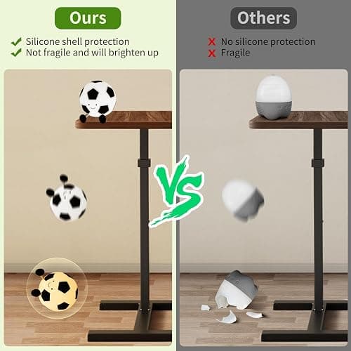 YISUN Soccer Silicone Night Light for Kid, Rechargeable Night Lights with 7 Colors & Timer, Cute Squishy Lamp for Girl Boy Girls, Dimmable LED Light Room Decor Toys thumbnail 6