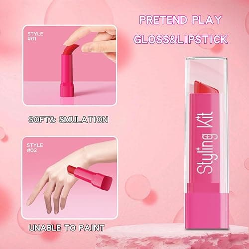 Pretend Makeup Kit for Girls - Realistic Toy Cosmetic Set with Sunglasses, Lipstick & Eyeshadow | Non-Toxic Fake Play Makeup for Kids Dress Up & Role Play for Ages 3-8 thumbnail 3