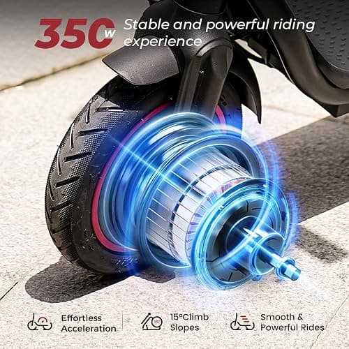 Electric Scooter, 350/800/1000W Motor, Max 18/25/37 Miles Long Range, 22/28 MPH Top Speed, 8.5"/10" Tires, 264/330 Lbs Load, Off Road Electric Scooter, E Scooter for Adults, UL 2272 Tested thumbnail 3