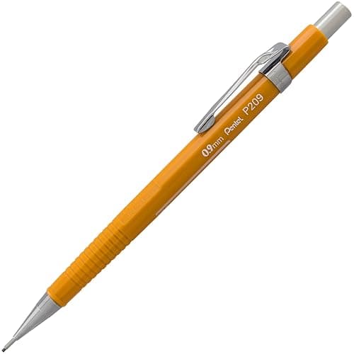 Pentel Sharp Mechanical Pencil, (0.9mm), Bold Line, Yellow Barrel, Pack of 4 (P209PF4G) thumbnail 2