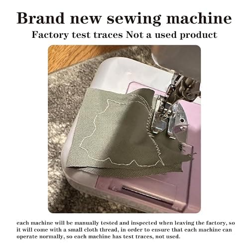Marirao Sewing Machine for Beginners with 50 Pcs Fabric and 32 Pcs Sewing Threads Kit, Small Portable Mini Sewing Machine 12 Built-in Stitches 2 Speed with Foot Pedal thumbnail 6