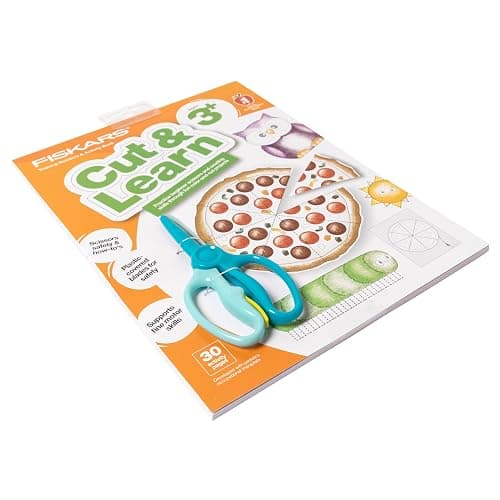 Fiskars Cut & Learn Kids Activity Book and Training Scissors - Gifts for Kids - Ages 3+ - Ages 3+ thumbnail 2