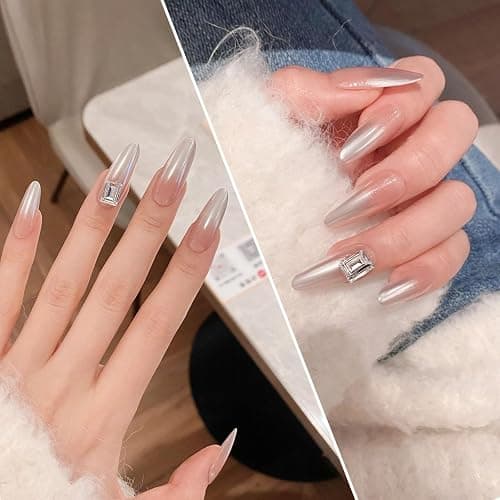 Artdone Chrome Nail Powder Magic White Pearl Kit Mirror Effect Silver Metallic Holographic Dip Nail Powder Decoration Iridescent Aurora Mermaid Pigment thumbnail 3