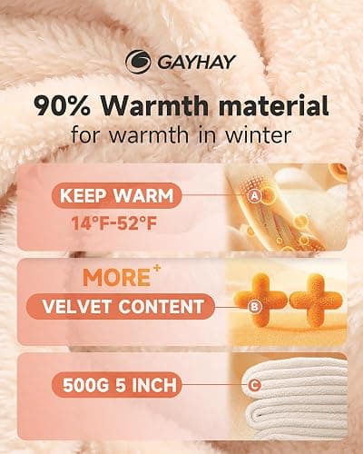 GAYHAY Fleece Lined Leggings for Women – Thick Winter Warm Thermal High Waisted Tummy Control Workout Yoga Pants thumbnail 3