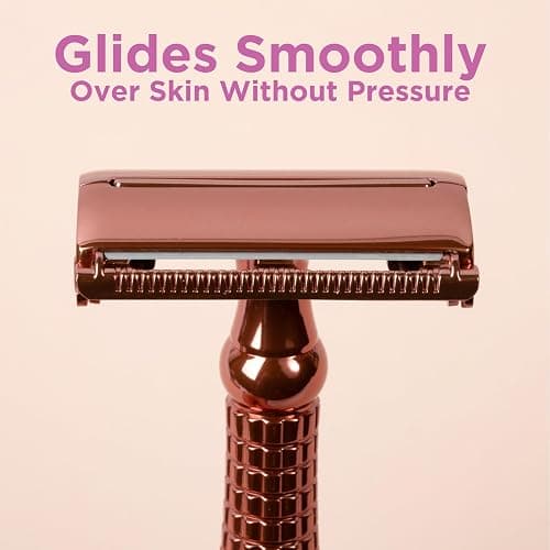 WILKINSON SWORD Intuition Rosegold Women's Razor Pack 1 Handle plus 10 Blades Refills Premium Metal Safety Razor for Smooth Shave thumbnail 3