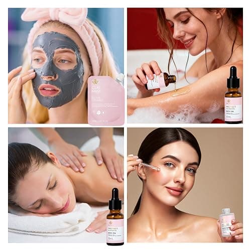 Rose 23 Pcs Facial Skin Care Set, Luxury Bath and Body Gifts for Women, Spa & Self-Care Gifts, Sheet Mask, Eye Mask, Gua Sha, Cream, Face Oil, Birthday, Christmas, Valentines, Mother Day, Girlfriend thumbnail 6