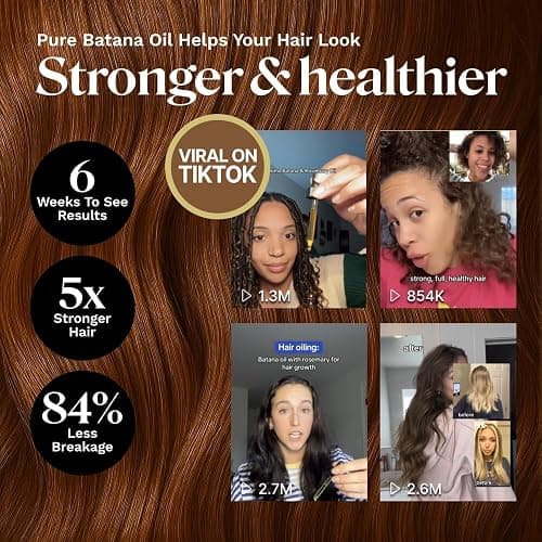 Keyoma Batana Oil for Hair Growth with Rosemary: Nourish & Detox Scalp for Thicker, Stronger, Longer Hair - 100% Organic Batana Oil from Honduras - Reduce Hair Loss (30 mL) thumbnail 4