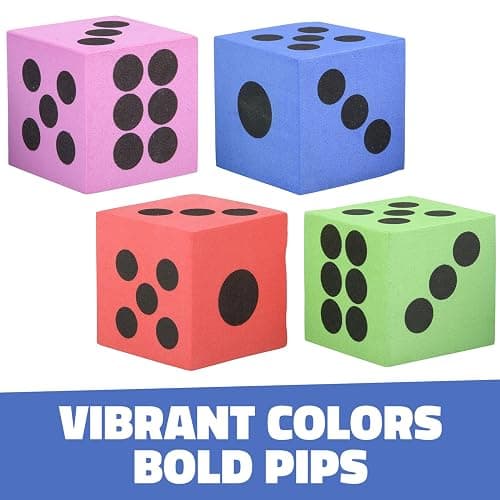 ~ 12 ~ Foam Dice ~ 1.5 Inch ~ Games Math Teaching ~ NEW thumbnail 4