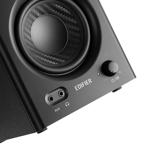 Edifier MR4 Powered Studio Monitor Speakers, 4" Active Near-Field Reference Speaker - Black (Pair) thumbnail 4