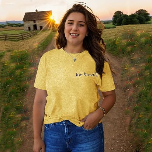 Women Graphic T-Shirts Casual Short Sleeve Tee Tops(Available in Plus Size) thumbnail 5