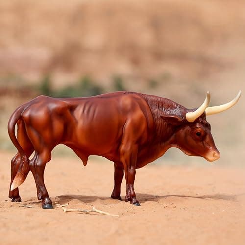 Breyer Horses Traditional Series |Texas Longhorn Bull | Breyer Animals | Horse Figurine | 11.5" L X 8.5" H | Model #B-TR-10329 thumbnail 3