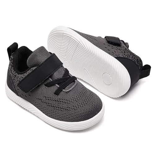 MORENDL Toddler Sneakers Baby Boys & Girls Barefoot Shoes Lightweight Breathable Walking Running Tennis Athletic Sport Shoes thumbnail 4