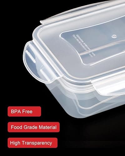 FOOYOO 56 Pcs Large Food Storage Containers Set with Lids, Airtight Plastic Containers for Pantry & Kitchen Organization, BPA-Free, Leak-Proof thumbnail 5