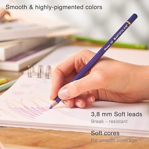 ARTISTIC EYE Premium Colored Pencils | Set of 72, Quality 3.8mm Soft Core Leads, Rich & Vibrant Colors, Blendable, Perfect for Beginner & Advanced Artists thumbnail 3