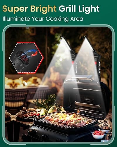 Coquimbo Christmas Stocking Stuffers White Elephant Gifts for Adults Men Him Dad, Rechargeable LED Work Light BBQ Grill Accessories Magnetic Flashlight, Mechanic Light Tools Mens Gifts (2 Pack Black) thumbnail 5