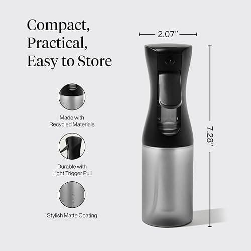 Kitsch Continuous Spray Bottle for Hair – Black, 150ml | Fine Mister Spray Bottle & Water Spray Bottle – Recycled Hair Spray Bottle – Spray Bottles for Cleaning, Styling, & More thumbnail 2