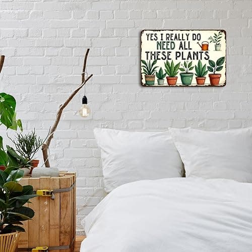 Vintage Gardening Plant Lover Gifts Garden Metal Tin Signs for Home Gardens Greenhouse Living Room Bedroom Yard Outdoor Decor Yes I Do Need All Thes Plants Sign thumbnail 5