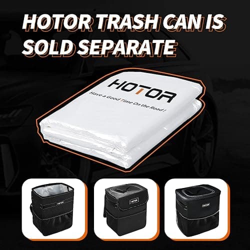 HOTOR Car Trash Can Black and Trash Bags Car Trash Can(2 Gallons 50 Pack) thumbnail 8