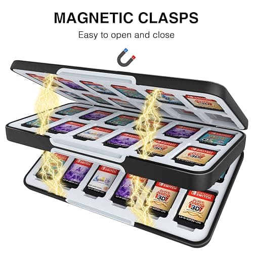 HEIYING Game Card Case for Nintendo Switch 2 / Switch OLED,Customized Pattern Portable Travel Carry Case with 48 Game Card Slots and 24 Micro SD Cards Slots thumbnail 3