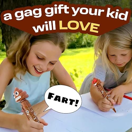 Farting Poop Pen Makes 7 Funny Fart Sounds - Perfect Stocking Stuffers for Kids, Teens & Boys - This Poop Pen Makes Funny Gifts for Christmas - Fart Pen Gag Gifts & White Elephant Gift (Original) thumbnail 3