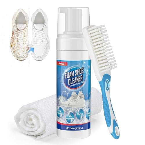 Jevvu Shoe Cleaner, Sneaker Cleaner Foam for Removing Stains and Dirt, Shoe Cleaning Kit for White Shoes - Image 1