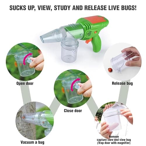PLAY Bug Catcher Kit,Outdoor Toys for Kids Ages 4-8 8-12,Bug Catcher Vacuum with Critter Habitat Case,Butterfly net,Magnifying Glass,Toddler Outside Toys for 3 4 5 6 7 8+ Year Old Boys Birthday Gift thumbnail 5