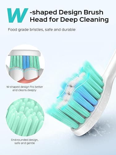 COSLUS Sonic Electric Toothbrush for Kids & Adults: 47000 VPM for Deep Cleaning & Whitening with Travel Case - 5 Modes for Sensitive Teeth & Braces, Wireless Charging, 6 Brush Heads for Home Family thumbnail 5