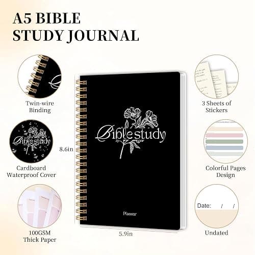 Bible Study Journal - Church Notes Journal - Soap Bible Study Notebook for Women - Bible Notebooks for Note Taking - Based Religious Gifts thumbnail 6