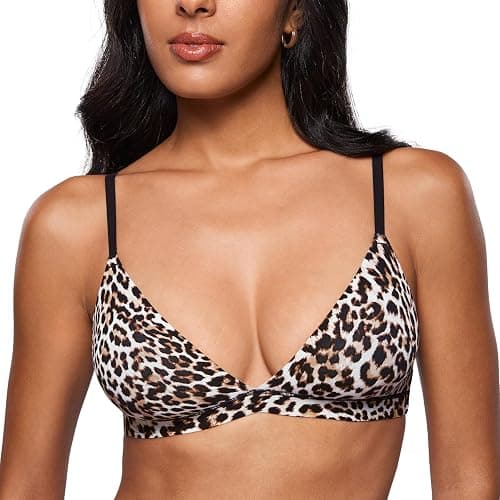 INLYRIC Women's Inbarely Triangle Bralette Plunge Unlined Seamless Bra No Underwire Sexy Comfortable Everyday - Image 1
