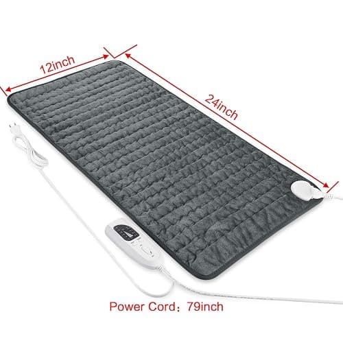 Heating Pad Electric Heat Pad, Hot Heated Pad,Moist Heat Heating Pad Moist and Dry Heat,Multiple Temp and Timer Settings (Gray green, 24"X12") thumbnail 6