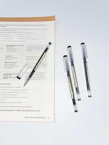 REXloyal 12 Pcs 0.35mm 3color Gel Ink Pen Japanese Stationery Extra Fine Chinese Ballpoint Pen for Office School Korean Stationery Supply thumbnail 3