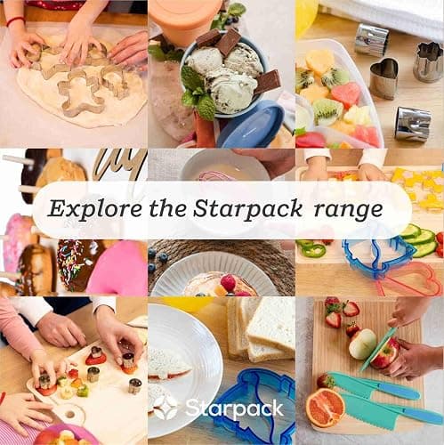 Starpack 'Finger Loving' Kid Safe Kitchen Knife Set of 3 - Kids Knife Set for Real Cooking - Serrated Edges Toddler Knife Sets for 3+ Year Olds - Montessori Knife Sets - BPA-Free Nylon Knives for Kids thumbnail 7