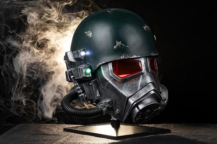 Ranger Helmet NCR Armor Helmet Cosplay Deluxe Full Head Resin Mask Mask | for Halloween Costume Collectible Prop thumbnail 5